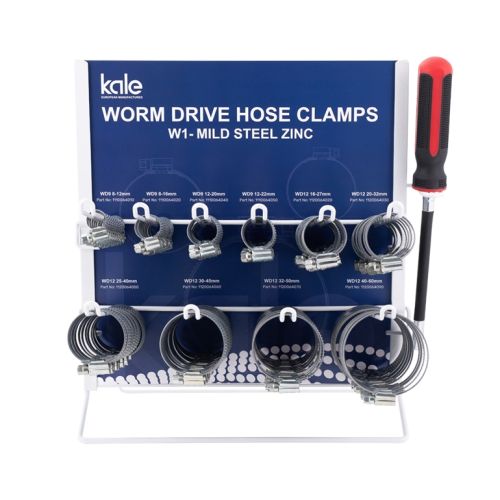 Worm Drive Hose Clamp Merchandiser Kale Global Clamps W1 tool